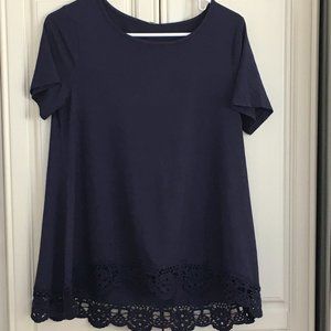 NWT Short sleeved tunic tee with decorative hem